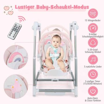 Transformable high chair, 3 in 1, Pink