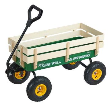 Bērnu velkamie ratiņi VEVOR TC4201, Zaļš, 102 × 52 × 53 cm