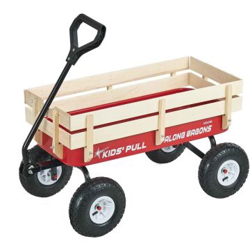 Bērnu velkamie ratiņi VEVOR TC4201A, Sarkans, 102 × 52 × 53 cm