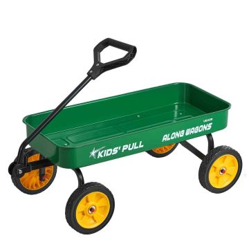 Velkamie ratiņi bērniem VEVOR TC4241, Zaļi, 101 × 36 × 48 cm