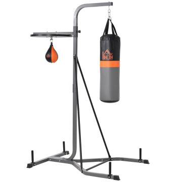 Boksa statīvs ar maisu un boksa maisu Homcom 115x157x221cm., dažādas krāsas