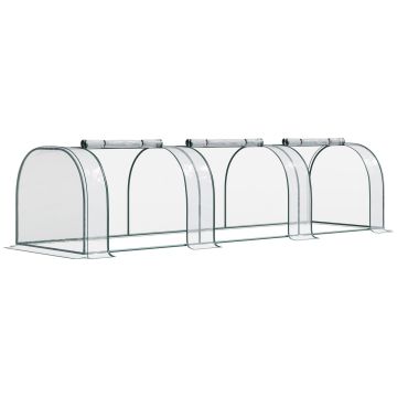Туннельная теплица Aosom 845-234V01, Рулонные двери, 350 × 80 × 100 см