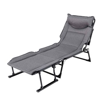 Tourist sofa-chair, 6-position, Gray/black, 180.3 × 36.8 × 66 cm