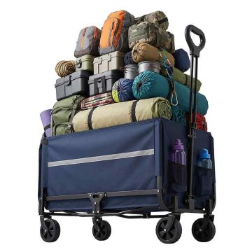Tūrisma rokas ratiņi Relaxdays, saliekami, aptuveni 120 l, aptuveni 150 kg, 50 × 97 × 76 cm