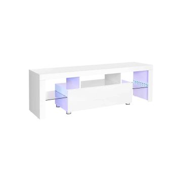 TV skapītis ar LED apgaismojumu LTV14WT 140 x 35 x 45 cm, balts