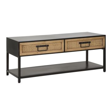 TV table Hanoi, 2 drawers, multi-colored, 95 × 38 × 38 cm