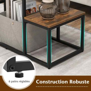 TV stand, with open shelf, 107.95 × 63.5 × 40.64 cm