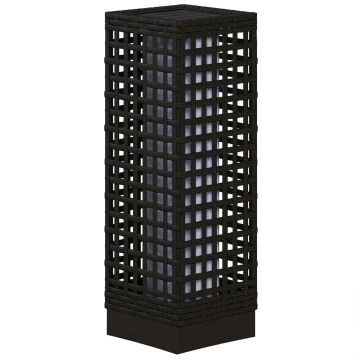 Dārza lampa ar saules bateriju Outsunny 15.5x15.5x46cm, melna
