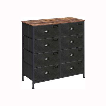 Kumode ar 8 atvilktnēm LVT24H, brūna/melna