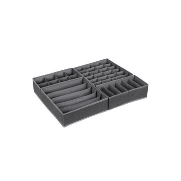 Набор складных коробок, 4 предмета, темно-серый