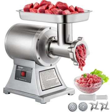 Komerciāls nerūsējošā tērauda gaļas mašīnītes asmens, 8500 W, 204,1 kg, desu pildīšanai
