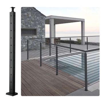 Опорная стойка для тросового ограждения, сталь 36"x1"x2", L-образная, нержавеющая сталь SUS304.