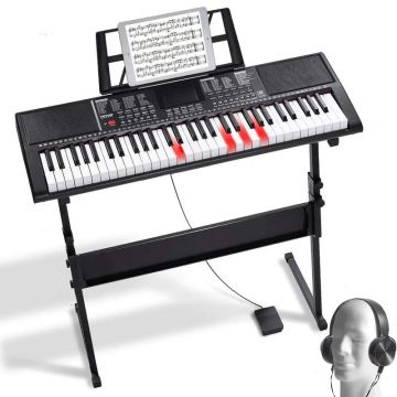61 taustiņa digitālās klavieres ar apgaismotiem taustiņiem un USB MIDI