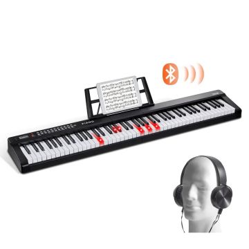 Digitālās klavieres, 88 taustiņi, Bluetooth, USB, ar pedāļiem un austiņām