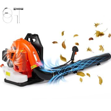 Mugursomas tipa divtaktu benzīna lapu pūtējs, 79 cm³, 3 litru tvertne