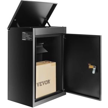 Настенный почтовый ящик из оцинкованной стали размером 39x27x52 см с кодовым замком, водонепроницаемость IPX3.