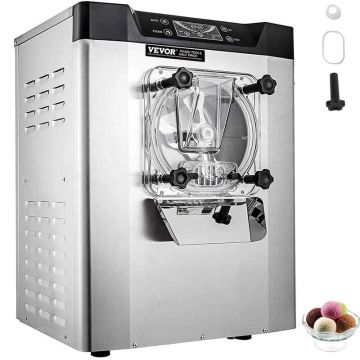 Komerciāls nerūsējošā tērauda saldējuma automāts, 3,5–4,4 Lielbritānijas galoni/stundā