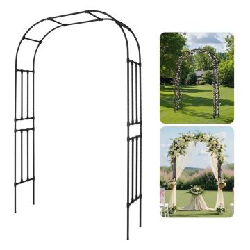 Dārza metāla lapene 2,4x1,5x0,4 m pergola vīteņaugiem
