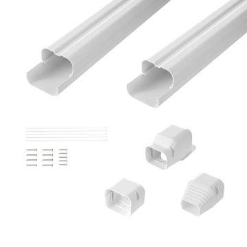 Mini sadalīts PVC pārsegs, 76,2 mm x 2270 mm, balts, dekoratīvs
