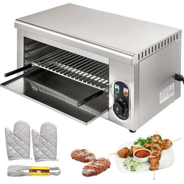 Salamander elektriskais nerūsējošā tērauda rakleta grils, 2000 W, 50–300 ℃