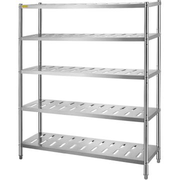 Полка для хранения, 5 ярусов, нержавеющая сталь, 59x18x71 дюймов, регулируемая.