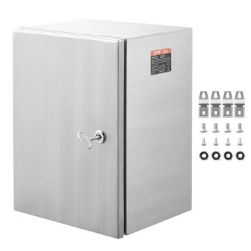 Стальная наружная электромонтажная коробка со степенью защиты IP66, 40x30x25 см.