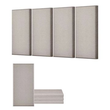 4 gab. pašlīmējoši akustiskie paneļi, 2 collas, 23,6 x 11,8 collas, kamieļkrāsa