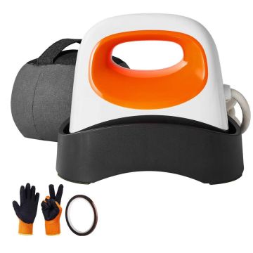 Mini cepuru termopreses mašīna, 6,1 x 3,5 collu plāksne, balta