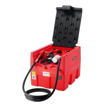 Pārnēsājama dīzeļdegvielas un benzīna tvertne 181,7 l ar 12 V sūkni
