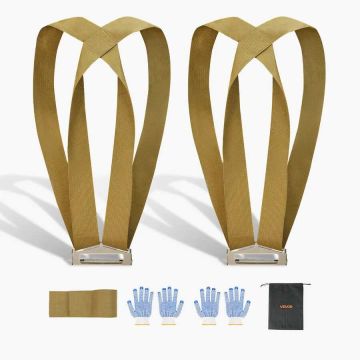 Подъемные ремни, система для подъема двух человек, до 453,6 кг, регулируемые плечевые ремни.