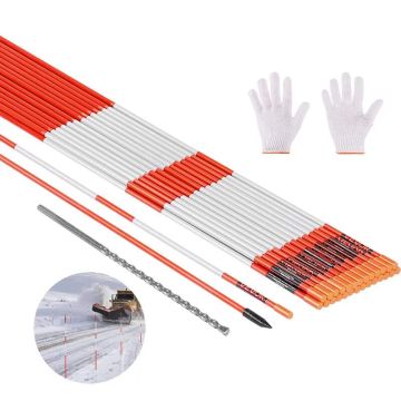Ceļa marķējumi 122 cm, 200 gab., stikla šķiedras sniega nūjas
