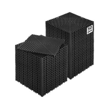 Savā starpā savienojams melns PP drenāžas paklājiņš 12x12 collas, 50 gab.