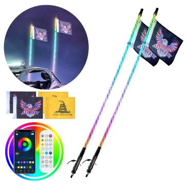 LED gaismas RGB, 121,9 cm, 2 gab., ar tālvadības pulti ATV/UTV/RZR