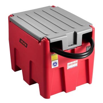 Pārnēsājama dīzeļdegvielas un benzīna tvertne, 220 l, 12 V sūknis, sarkana