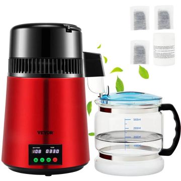 4 l ūdens destilētājs, 750 W, nerūsējošā tērauda, ​​sarkans