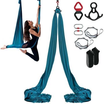 Air Silk jogas šūpoles, 8,7 jardi, zaļas, neilona, ​​komplekts