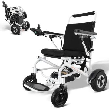 Salokāms elektriskais ratiņkrēsls ar 20 collu motorizētu sēdekli, maksimālā slodze 136 kg
