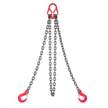 Ķēdes pacelšanas strope, 8 mm x 3 m, G80 leģētais tērauds, celtspēja 3,17 t