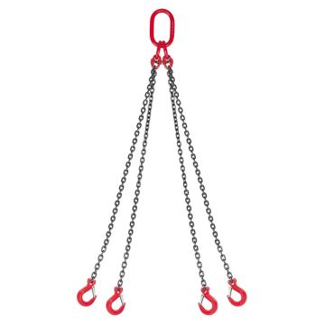 Ķēdes pacelšanas strope, 6,3 mm x 1,5 m, G80 tērauds, celtspēja 2993 kg