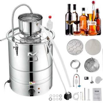 Ēterisko eļļu destilācijas aparāts 49,2 l ar vibro mucu un sūkni