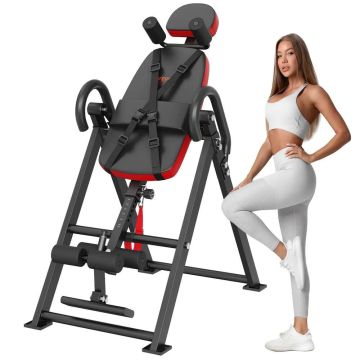 Apgriežams galds ar muguras balstu, 136 kg, sarkans/melns