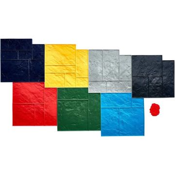 Набор штампов для создания текстуры бетона, 24x24 дюйма, 7 шт.