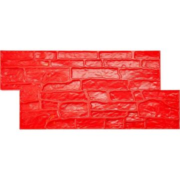 Betona zīmogu spilventiņš, 28x12x0,6 cm, sarkans, akmens un šīfera tekstūra