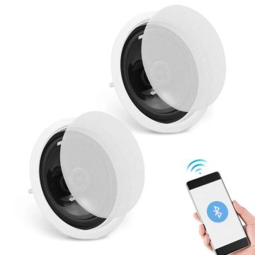 Bluetooth griestu skaļruņi 2 gab., 6,5 collas, 150 W, iebūvēti sienā
