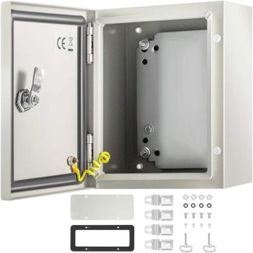 NEMA 4X tērauda elektrības kārba 25x20x15 cm IP66 ūdensizturīga