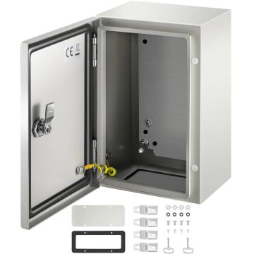 NEMA 4X tērauda elektrības kārba, 30x20x15 cm, IP66 izturīga