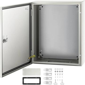 Стальная электромонтажная коробка NEMA 4X, 50x40x15 см, степень защиты IP66, для наружного/внутреннего применения.