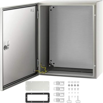 Стальная электромонтажная коробка NEMA 4X 50x40x20 см, степень защиты IP66 от воды.