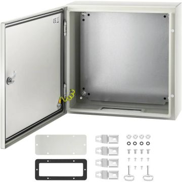 Стальная электромонтажная коробка NEMA 4X, 50x50x15 см, степень защиты IP66, водонепроницаемая и пылезащитная, для наружного/внутреннего применения.