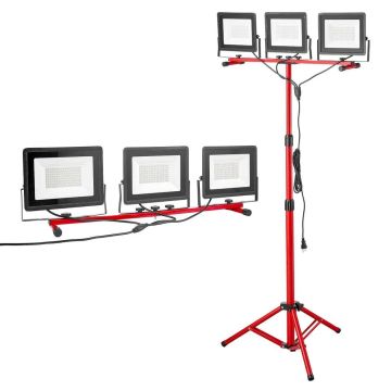 LED darba lampa ar statīvu, 15000 lm, pārnēsājama kempinga lampa, IP65